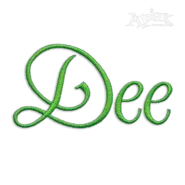 Diana Script Machine Embroidery Font - Apex
