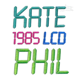 Digital LCD Machine Embroidery Font by Apex Designs All in one
