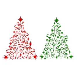 T-Rex Dinosaur Christmas Tree SVG Cuttable Design
