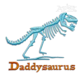Daddysaurus Dinosaur Machine Embroidery Design - Apex