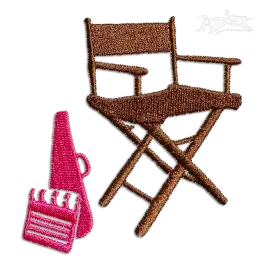 Director Movie Chair Machine Embroidery Design by Apex