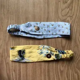 DYI Headband with Buttons to Wear Face Mask