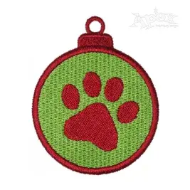 Dog Paw Tag Embroidery Design