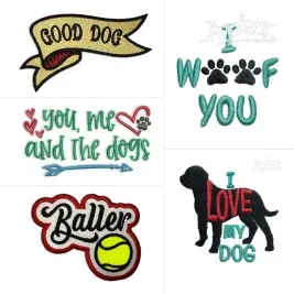 Dog Pet Sayings Word Art Meme Pack by Apex Embroidery Design