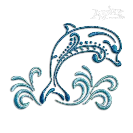 Dolphin Mandala Machine Embroidery Design By Apex