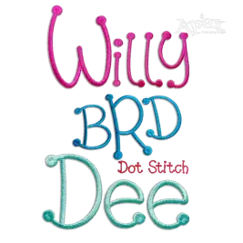 Dot Stitch Polka Dot Machine Embroidery Alphabet Font - Apex All