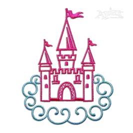 Dreamy Fairytale Castle Machine Embroidery Design by Apex Digitizing