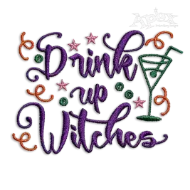 Drink Up Machine Embroidery Design By Apex 