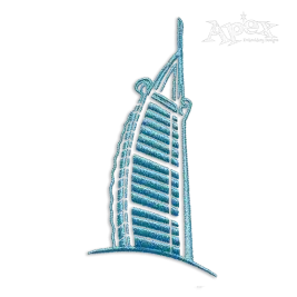 United Arab Emirates Dubai Skyscraper Embroidery Design