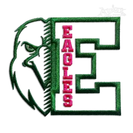 Eagles Letter Machine Embroidery Design | Apex Digitizing
