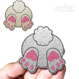 Easter Bunny Butt Feltie Embroidery Design