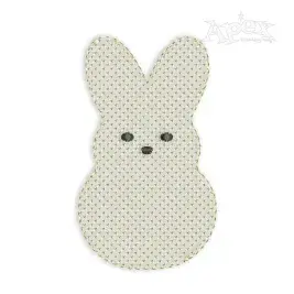 Easter Bunny Silhouette Sketch Embroidery Design