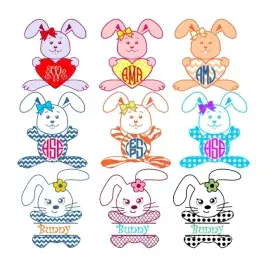 Easter Bunny SVG Monogram Frames