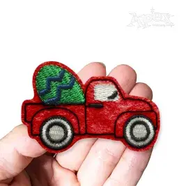 Easter Egg Truck Feltie ITH Embroidery Design