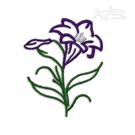 Easter Passover Lily Flower Embroidery Design - Apex