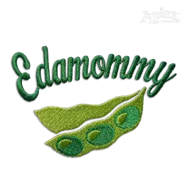 Edamommy Edamame Mommy Beans Machine Embroidery Design