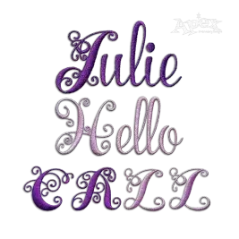 Elsie Swirls Machine Embroidery Font Digitized by Apex