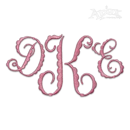 Emma Scallop Machine Embroidery Font - Apex