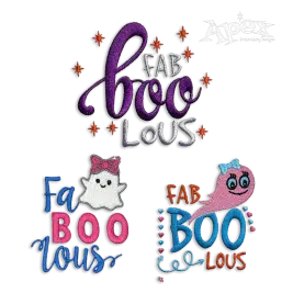 Faboolous Halloween Boo Ghost Machine Embroidery Design