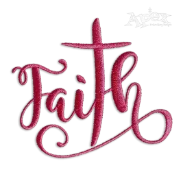 Faith Cross Machine Embroidery Design by Apex