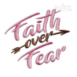Faith over Fear Machine Embroidery Design by Apex