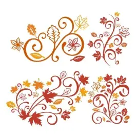 Fall Leaves Accents SVG Cuttable Design