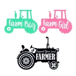 Farmer Tractor SVG Cuttable Design