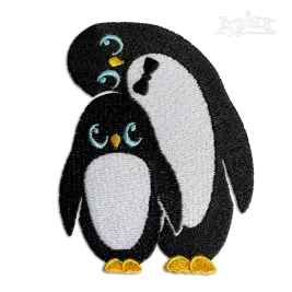 Toddler & Parent Penguin Bird Machine Embroidery Design Apex