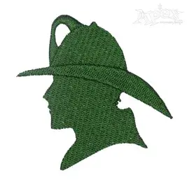 Firefighter Silhouette Embroidery Design