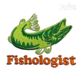 Fishologist Fish Lover Fisherman Machine Embroidery Design Digitizing