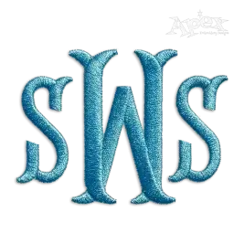 Fishtail Bold Embroidery Font by Apex Designs