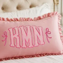 Oval Monogram Machine Embroidery Font by Apex Frame Ribbon