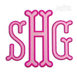 Fishtail Rounded Fill Letters Machine Embroidery Font by Apex