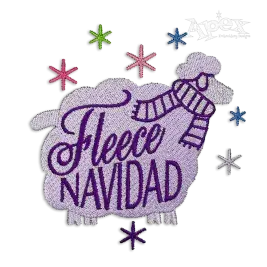 Fleece Navidad Machine Embroidery Design by Apex