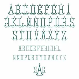 Fleur de Lys TrueType Installable Opentype Font Keyboard Typable All