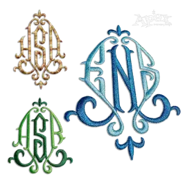 Fleur Monogram Machine Embroidery Font by Apex Digitizing