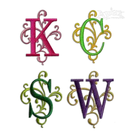 Floral Freida Embroidery Font Machine All