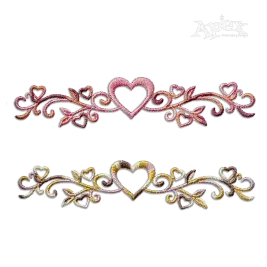 Floral Heart Love Accent Machine Embroidery Design by Apex