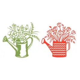 Floral Watering Water Can SVG Cuttable Design