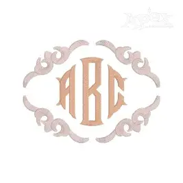 Flourish Diamond Frame Embroidery Design