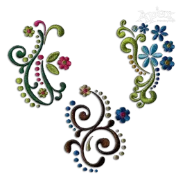 Flourish Flowers Pack Machine Embroidery Design