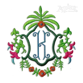 Flower Palm Machine Embroidery Frame By Apex