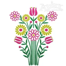 Flowers Boutique Embroidery Design