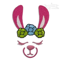 Floral Llama Face Flowers Machine Embroidery Designs.