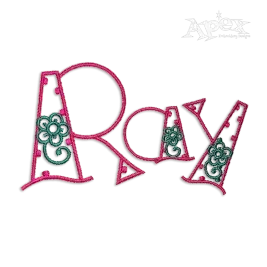 Flowers Open Machine Embroidery Font by Apex
