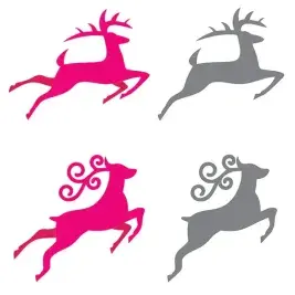 Flying Reindeer Silhouette SVG Cuttable Files