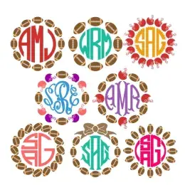 Footbal SVG Cuttable Frames