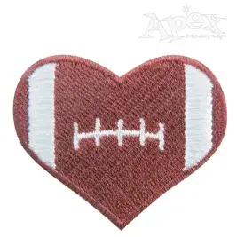 Football Heart Embroidery Design