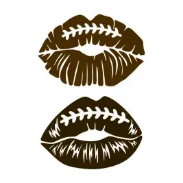 Football Lips SVG Cuttable Design