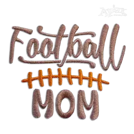 Football Cute Mom Machine Embroidery Design by Apex